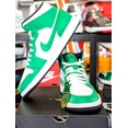 thumbnail image 4 of Ni-k-e Ni-k-e Air Jordan 1 Mid Shoes Lucky Green White Black DQ8426-301 Men's SZ. 10, 4 of 6