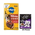 thumbnail image 1 of Pedigree Adulto Raza Pequeña 20 Kg + Caja Cesar Adulto Sobre Filete Mignon 75 gr (24 Pzas), 1 of 8