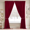 thumbnail image 2 of Cortinas térmicas de lujo Stangh de terciopelo rojo, 107 x 213 cm, 2 paneles, 2 of 9