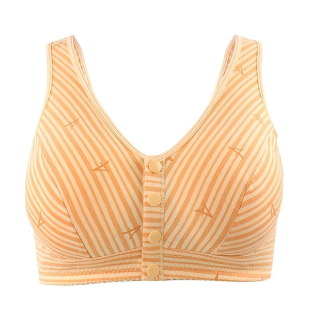 Bra Lingerie for Casual Home Wear Front Button Design Backless Comfort Adjustable Straps Seamless Cup Styling Everyday Wear