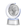 thumbnail image 4 of Ventilateur LED Alimenté par Batterie Ventilateur Silencieux Portable Humidifiant avec Réservoir de 600ml 3 Vitesses Réglables Ventilateur Rechargeable USB, 4 of 8