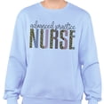 thumbnail image 2 of Advanced Pediatric Nurse Leopard Print Sweatshirt Unisex 2X-Large Light Blue, 2 of 5