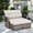 Beige, variant on POCASSY Adjustable Patio Daybed Set, Outdoor Wicker Daybed with Adjustable Back and Cup Tray, Patio Chaise Lounge with Storagable Ottoman for Porch Balcony in Blue