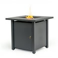 thumbnail image 3 of Mondawe 30" Propane Gas Fire Pit Table, 50000 BTU Square Steel Fire Pit for Outside Patio, Deck, Garden & Backyard - Black, 3 of 10