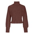thumbnail image 5 of cfhntfmh Women Fall Fashion Sweaters Turtleneck Lantern Long Sleeve Crop Pullover Loose Dressy Casual Knit Tops, 5 of 6