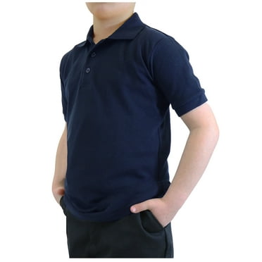 Boy's Short Sleeve School Uniform Pique Polo Shirts (Big Boys Size 8-20)