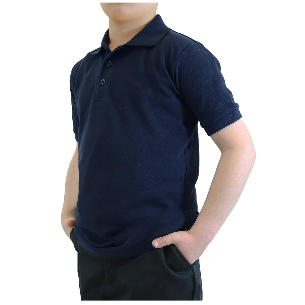GBH - Boy's Short Sleeve School Uniform Pique Polo Shirts (Little Boys ...
