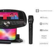 The Hub 2.0, WIFI karaoke system with 2 wireless Microphones and built-in Music Apps ( YouTube, Spotify …), Black