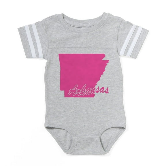 CafePress - Arkansas - Cute Infant Baby Football Bodysuit
