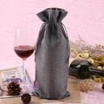 thumbnail image 4 of Spptty Wine Cover, 12pcs Simple Linen Fabric Wine Bag with Drawstring Champagne Decorative Cover, Wine Drawstring Bag, 4 of 8