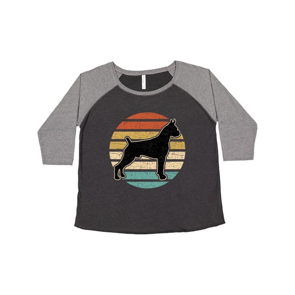 Inktastic Boxer Dog Vintage Silhouette Women's Plus Size T-Shirt