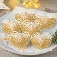 thumbnail image 7 of NOGIS 50pcs Chocolate Paper Candy Cups Baking Cups Truffle Wrappers Liners Cups Small Flared Paper Baking Cups for Muffins, Cupcakes or Mini Snacks (Gold), 7 of 7