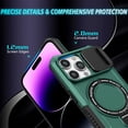 thumbnail image 3 of Dteck Magnetic Ring for iPhone 15 Pro Max Case with Invisible Stand, Compatible with MagSafe, Military Grade Drop Protection Heavy Duty Shockproof Bumper Protective Case, Deep Green, 3 of 10