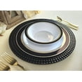 thumbnail image 3 of " OCCASIONS " 40 pcs 13'' Round Acrylic Plastic Wedding Chargers, Dinner Party Decoration Charger Plates (Hammered Black), 3 of 8