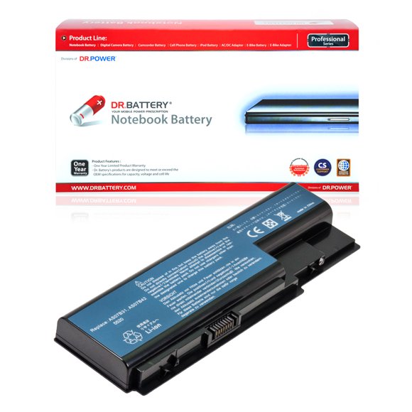 DR. BATTERY - Replacement for Gateway MD24 / MD26 / MD73 / MD78 / NV73 / NV78 / NV7802u / NV79 / NV7915u / BTP-AS5520G / ICK70 / ICL50 / ICY70 / JDW50 / LAS07B31 / LC.BTP00.008 / LC.BTP00.014