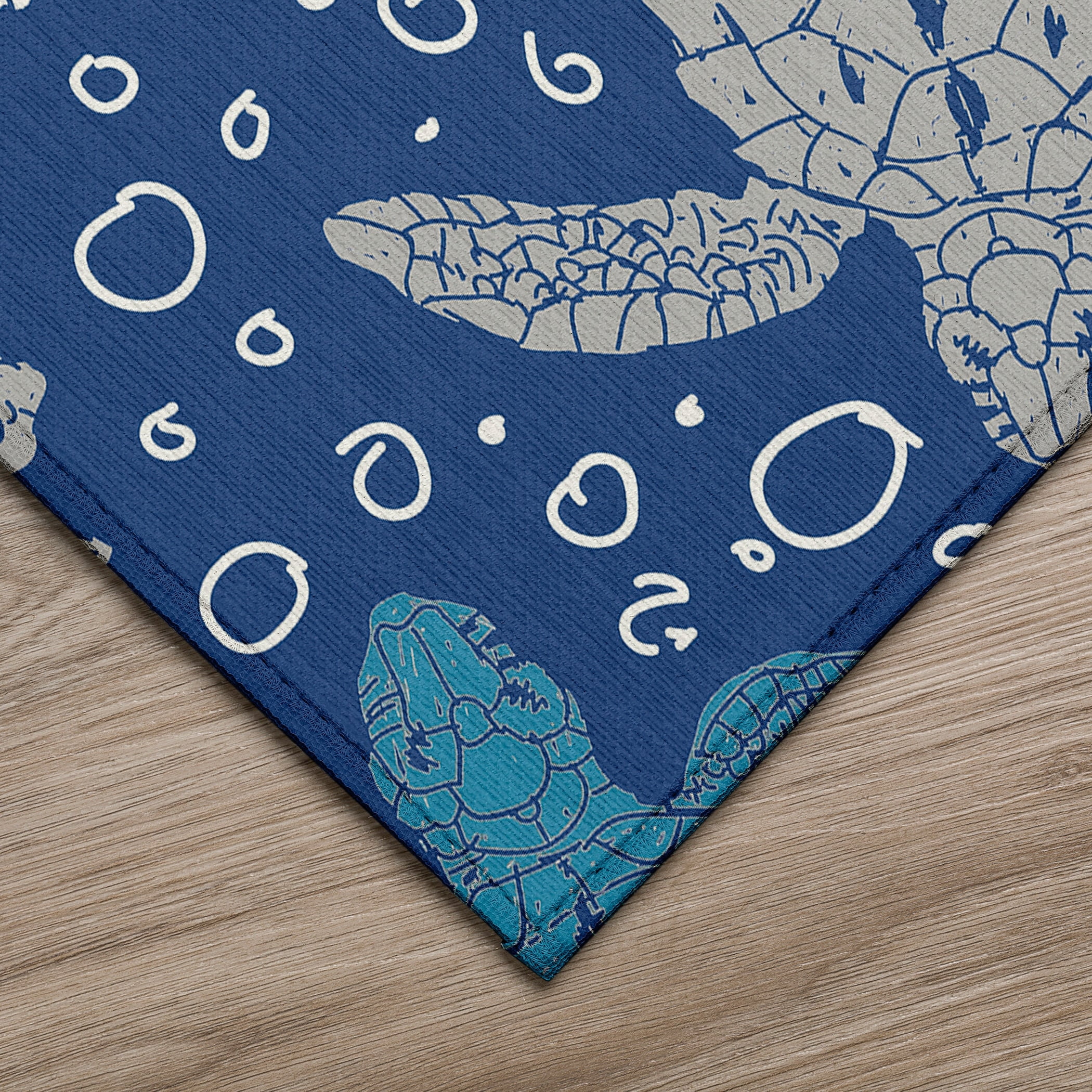 Addison Rugs Indoor/ Outdoor Surfside Turtle Washable Rug New Blue - 8' x 10'