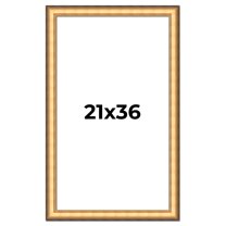 21x36 Frame Gold Plein Aire Solid Wood Picture Frame Width 2 Inches | Interior Frame Depth 0.5