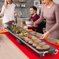 thumbnail image 3 of Patiojoy 39.5" Extra Large Electric Griddle Portable Teppanyaki Grill with 2 Cooking Surface 4-Level Thermostat Control & Removable Drip Tray, 3 of 10