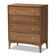 thumbnail image 1 of Baxton Studio Landis Ash Walnut Finished Wood 4-Drawer Chest, 1 of 11
