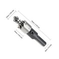 thumbnail image 3 of Uxcell 15mm HSS Hole Saw Drill Bit Opener Cutter for Stainless Steel Metal Wood, 3 of 5