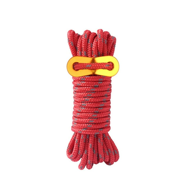 Climbing Rope High-strength Workmanship Alloy Buckle Hiking Sling Survival Accessories Hiking Cord String Survival Accessories Paracord Cable Safety Ropes Red