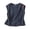 Navy, variant on Women's Round Neck Cap Short Sleeve Floral Embroidery Linen Cotton Blouses Loose Twist Front Flowy Hem Solid Color Casual Beach Vacation Layering Tank Tops(White, M)
