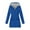 Blue, variant on Efsteb Womens Waterproof Hooded Raincoat with Striped Lining Zipper Pockets Lightweight Jacket for Fall and Winter Blue L