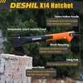 thumbnail image 3 of X7 Hatchet Axe, 14” Camping Axe for Wood Splitting & Kindling with Nylon Hollow Handle, Anti-Slip Shock Absorption Grip Outdoor Survival, Firewood, Hiking Yard Tools, 3 of 6