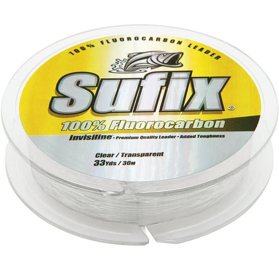 Sufix 33 Yard 100% Fluorocarbon Invisiline Leaders - 80lb - Clear