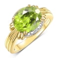 thumbnail image 1 of RYLOS Bagues pour Femmes Bague en or Jaune 14K 12X10MM Pierre Précieuse & Diamants Excellente Bague pour Doigt Moyen Ou Pointeur Bijoux Péridot Août Taille 5, 1 of 7
