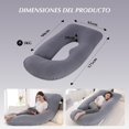 thumbnail image 4 of Almohada Embarazo en Forma de G, Almohada de Maternidad Lateral para Embarazadas, Pregnancy Pillow de Algod&oacute;n, Comodidad Ergon&oacute;mica y Transpirable, Ideal para Dormir, Leer y Acti, 4 of 7