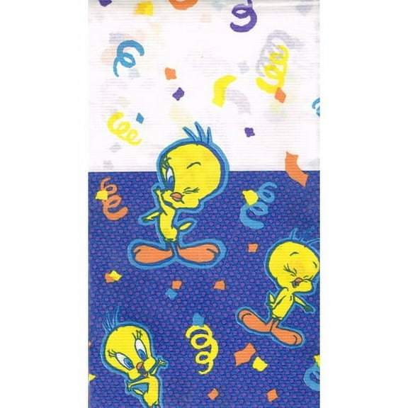 Looney Tunes Vintage 1997 'Confetti Party' Paper Table Cover (1ct)