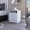 White, variant on Knubmt Wood Rectangle Nightstand with 2 Drawer 1 Open Shelf, Beside Table for Home Living Room Office, White