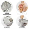thumbnail image 3 of Colador de Pasta de Acero Inoxidable, 2 Piezas, Colador de Fideos y Albóndigas con de Madera, Cestas para Colar Fideos y Pasta, 3 of 7