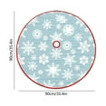 thumbnail image 3 of AYktou 35 Inch Christmas Tree Skirts, Christmas White Snowflake Pattern Xmas Tree Mats Christmas Tree Bottom Decoration Delicate Print Blue Tree Shirt Christmas Tree Collar for Festival Indoor Decor, 3 of 6