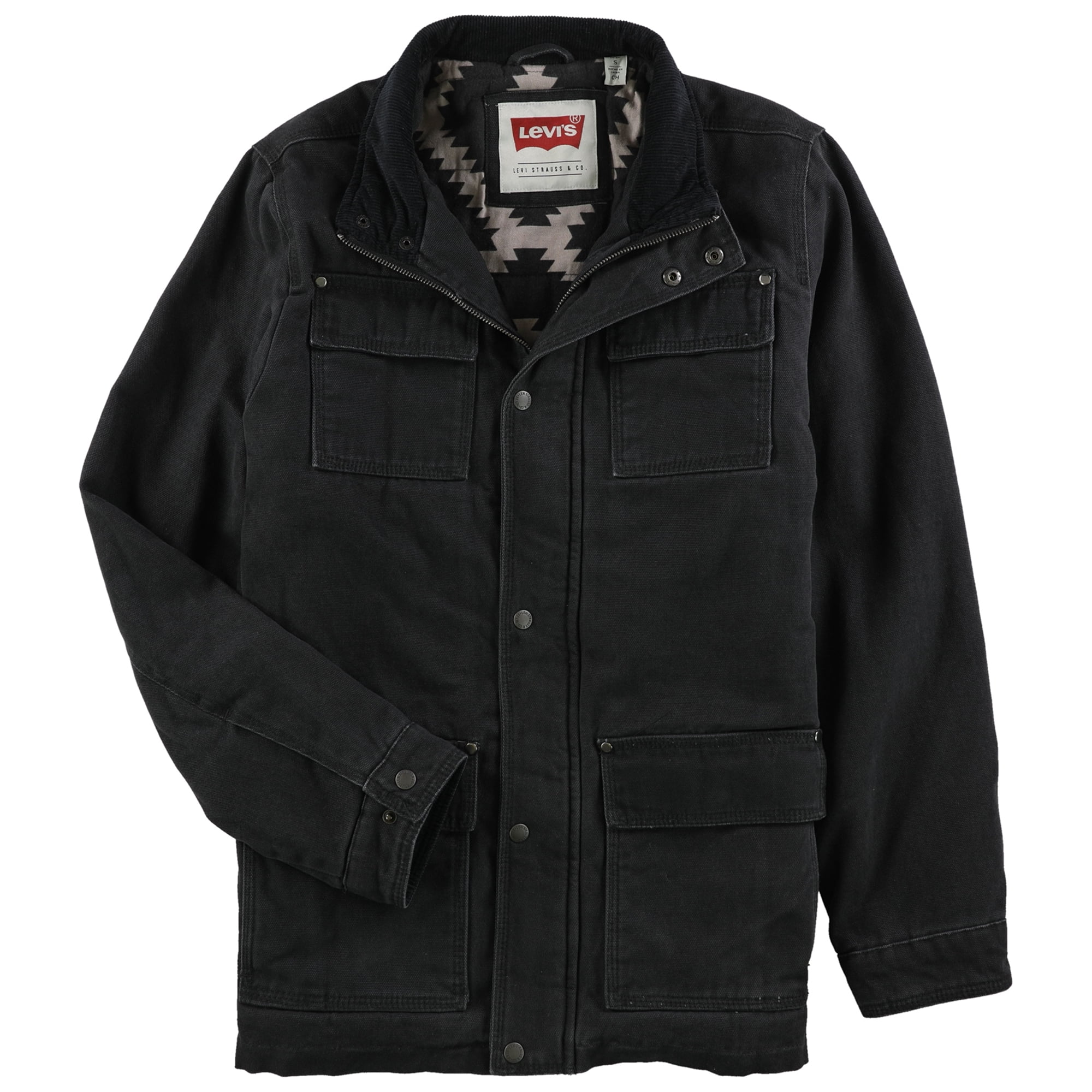 Chaqueta de lona Levi's para hombre color negro pequeña Bodega