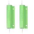 thumbnail image 1 of FONDOTIN 2 Pcs Screw Tap Power Resistor Green Aluminum Alloy Non-Inductive Winding Resistor, 1 of 7