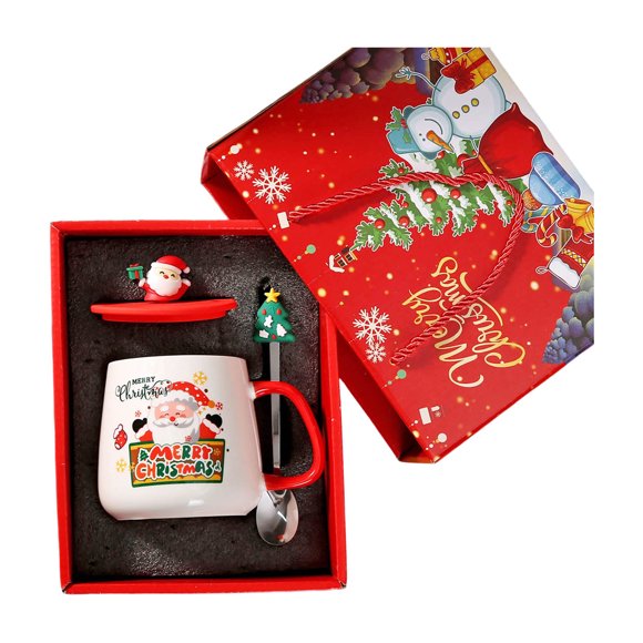 TIELUTT Santa Mug Ceramic Cup Holiday for Family Festive Party Drinkware Large Coffee Mugs 16oz Breakaway Glass Cup 50s Drinking Glasses Coffee Cup Sacrament Cups Reusable