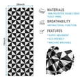 thumbnail image 2 of Black White Checkerboard Checkered Pattern Hot Yoga Mat Towel Non Slip for Hot Yoga - Quick-Drying Yoga Mat Cover with 4 Corner Pockets with Travel Bag - Hot Yoga Towel Non Slip 70"x26", 2 of 6