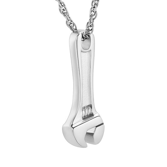 Wrench Urn Necklace for Ashes for Women Men Human Ashes Holder Stainless Steel Hammer Cremation Jewelry for Ashes Pendant