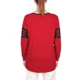 thumbnail image 5 of Women's New Era Red Tampa Bay Buccaneers Lace-Up Notch Neck Long Sleeve T-Shirt, 5 of 5