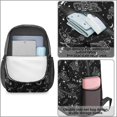 thumbnail image 4 of Moth and Sun Gothic Pattern 17" School Backpacks for Teens,Waterproof Oxford Fabric,S-Shape Padded Straps for School,Travel,Hiking,Camping, 4 of 6
