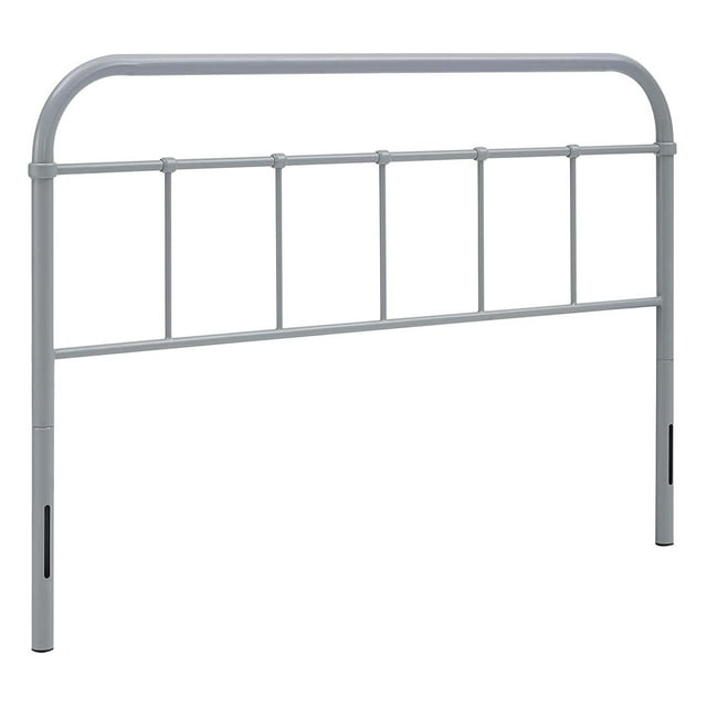 Modway Serena Tête de Lit en Métal Inspirée de la Ferme Rustique, Queen, Gris