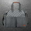 thumbnail image 3 of BRIGHTFUFU diaper changing backpacks Messenger Grey Oxford Cloth Practical 1Set, 3 of 6