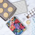 thumbnail image 5 of Yayeee Pot Holders Kitchen Heat Resistant with Pockets 7"x9.8" Cotton Oven Cooking Hot Pads, Serene Floral Pattern, 5 of 7