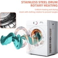 thumbnail image 3 of Euhomy Compact Dryer 1.8 cu. ft. Portable Clothes Dryers with Exhaust Duct with Stainless Steel Liner Four Function Small Dryer Machine, Suitable for Apartments, Dorm, RVs, White, 3 of 7