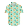 thumbnail image 4 of Aueoeo Hawaiian Shirts for Men Funny Graphic Mens Regular Fits Short Sleeve Button-Down Shirt Men's Casual Party Beach Vacation Summer Clothes S-3XL Summer Savings Mint Green, 4 of 5