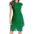 thumbnail image 1 of Vestidos Para Mujer Vestidos Midi Elegantes A La Moda Sin Mangas Encaje Cremallera Erógeno Color Sólido Vestido de Club Odeerbi ODB162710, 1 of 8