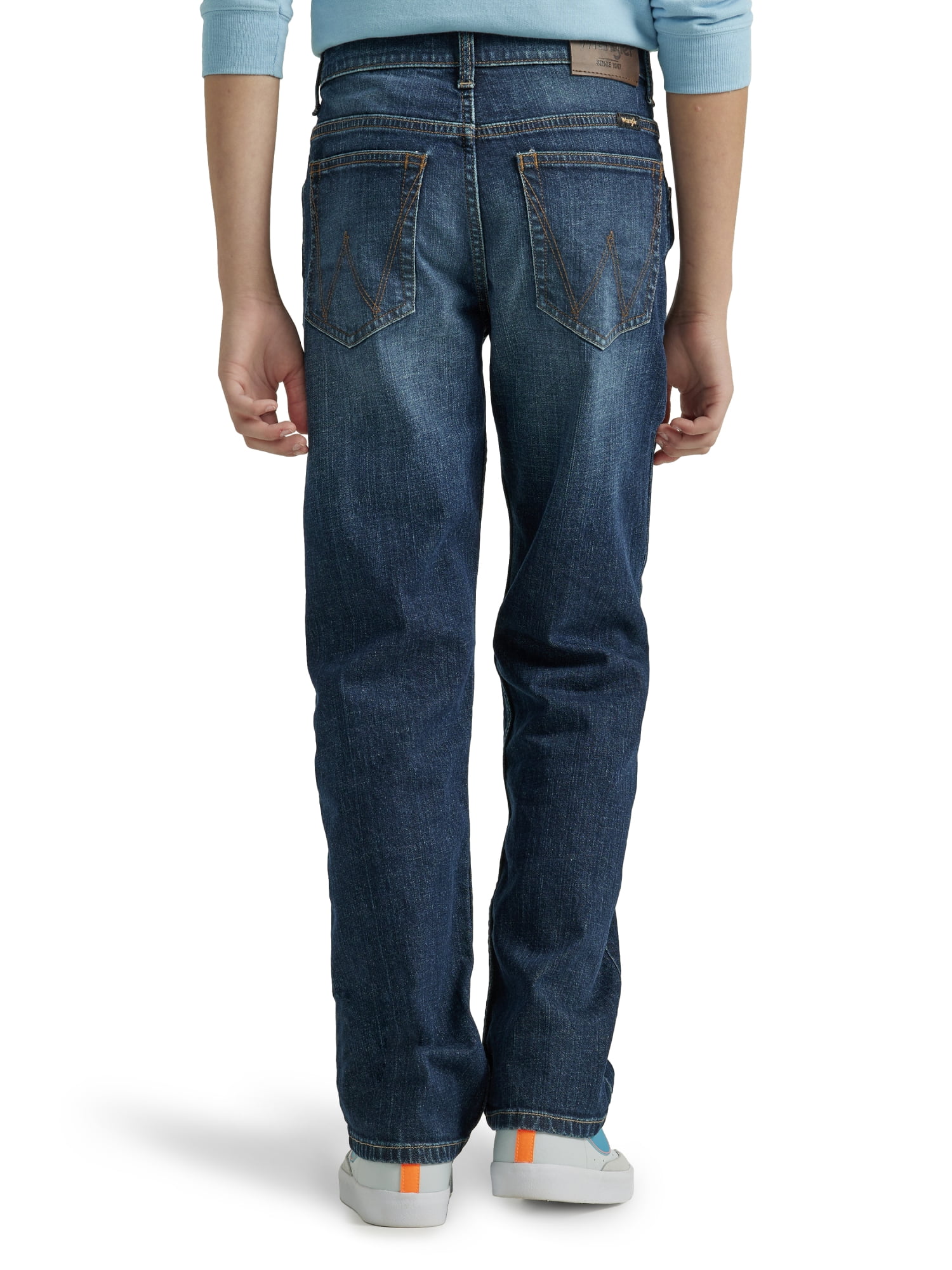 Wrangler® Boys Straight Fit Denim Jeans, Sizes 4-18 Regular, Slim, & Husky