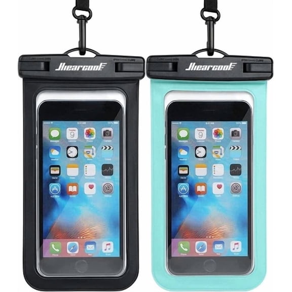 ELARA- New -- 2 Pack Waterproof Phone Pouch, Hiearcool Universal Waterproof Phone Case